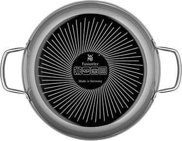 Сковорода для тушкування 24 см зі скляною кришкою, сіра Fusiontec Mineral WMF