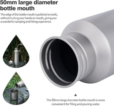 Титанова пляшка для води 550 мл. iBasingo