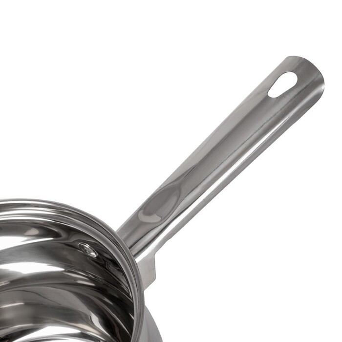 Ківш Fissman FELINA 16x10,5 см / 2,1л. зі скляною кришкою нержавеющая сталь (5337)