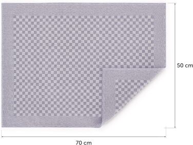 Бавовняні кухонні рушники Blumtal 50x70 см. Набір із 5 шт. - Кухонні рушники, сертифіковані Oeko-TEX - Надзвичайно вбираючі кухонні рушники - Можна прати до 95 C - Біла клітка (5 шт., червоні)