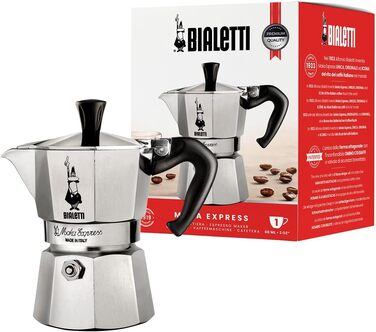 Кофеварка гейзерная 60 мл на 1 чашку Moka Express Bialetti