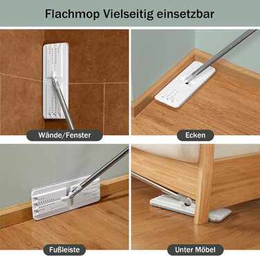 Швабра и ведро с 3 моющимися накладками из микрофибры JOYMOOP