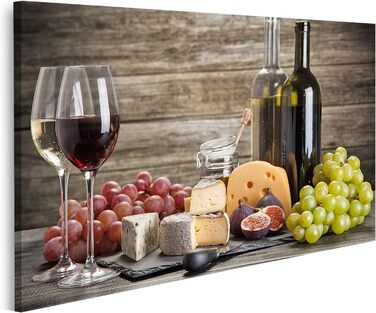 Картина на полотні, натюрморт з вином 100 x 57 см islandburner
