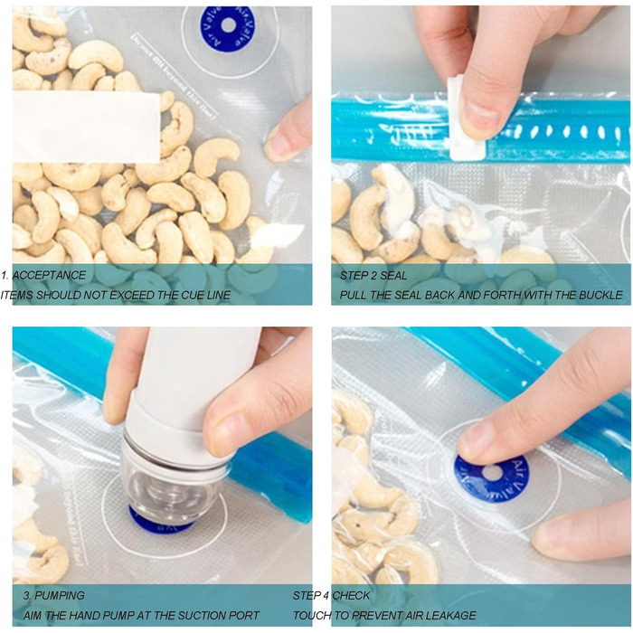 Вакуумні пакети 15 пакетів 21 х 22/26 х 28/ 26 х 34 см YILANJIN