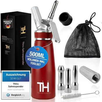 Диспенсер для вершків 500 мл червоний Thiru