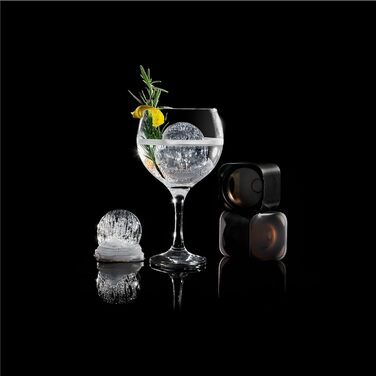 Силіконова льодогенератор Lurch ICE FORMER преміум-класу з кришкою на 20 кубиків льоду розміром 3 см, чорний, кубик 3 см (кулька Ø 6 см)