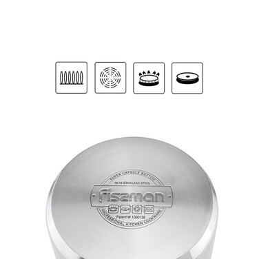 КІвш Fissman LEDA 14x8,5 см / 1,2 л без кришки нержавіюча сталь (5239)