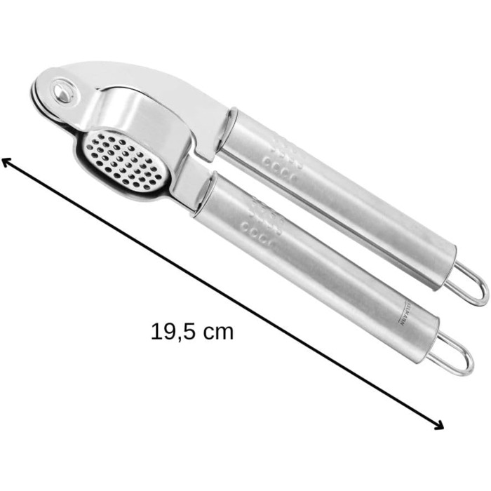 Відкривачка Fackelmann OVAL GRIP, практична відкривачка для консервів з нержавіючої сталі, універсальна відкривачка з ергономічною ручкою (колір сріблястий), кількість ука (19 x 5,5 x 3 см)