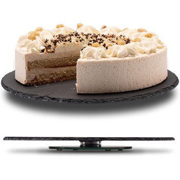 Круглая вращающаяся тарелка 30 см черная Fino Casa