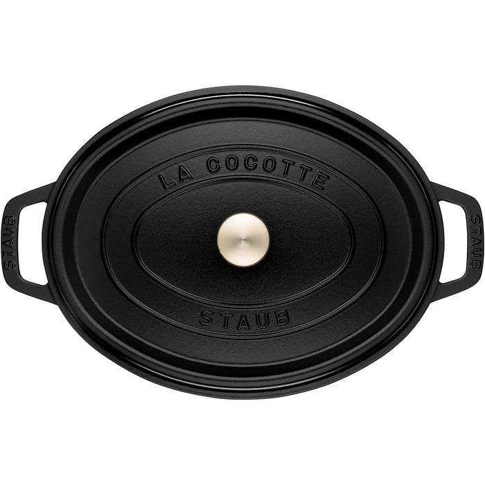 Чавунна жаровня/кокот STAUB, овальна 6,7 л, (31 см, чорна)