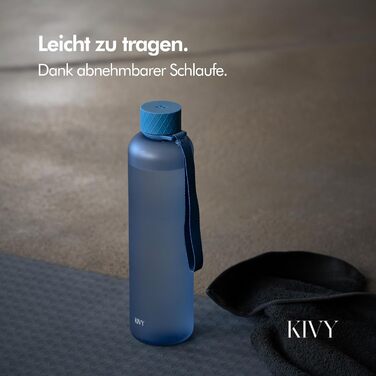 Пляшка для води 1 л тританова, синя KIVY