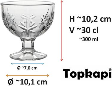Набір креманок для мороженого 6 шт. 300 мл Topkapi