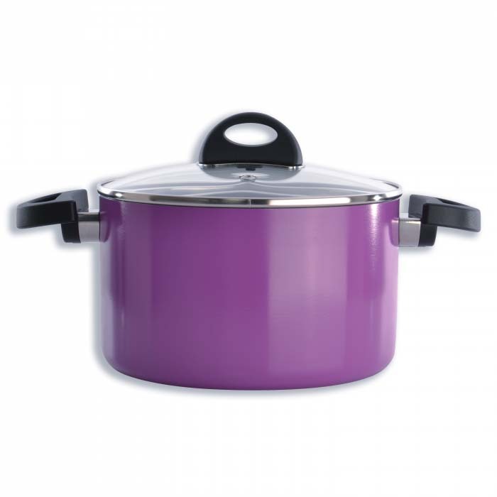 Каструля BergHOFF ECLIPSE з кришкою, фіолетова, діам. 20 см, 3,7 л