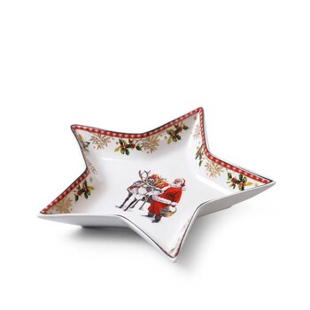 Блюдо Fissman CHRISTMAS 19 см в форме звезды фарфор (13789)