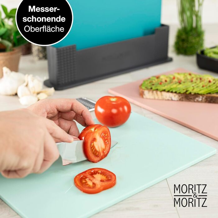 Набір обробних дошок 32 x 22 см з підставкою, 3 предмети, різнокольорові Moritz & Moritz