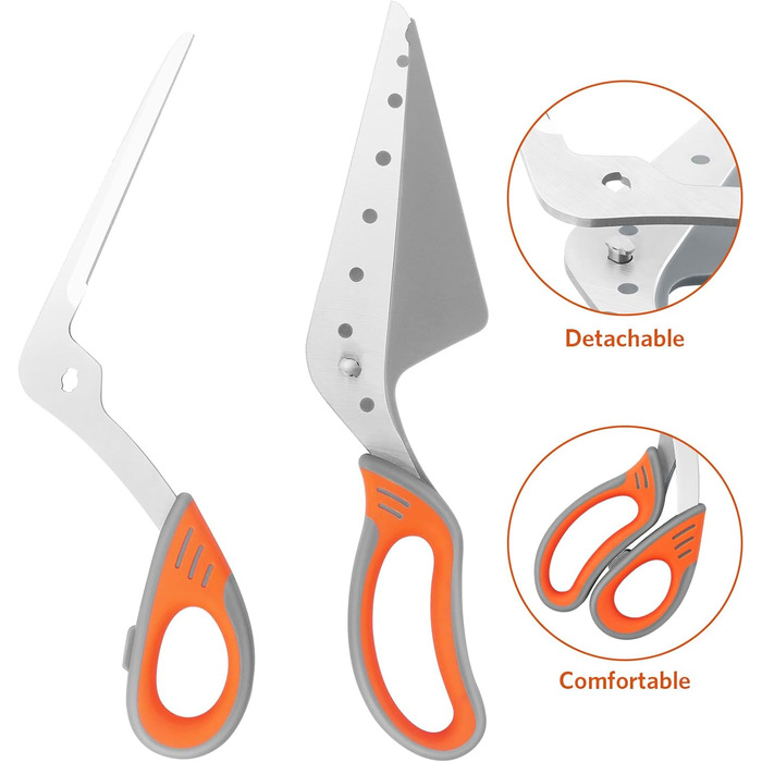 Ножиці для піци 27 см, помаранчевий/сірий Vutyvve