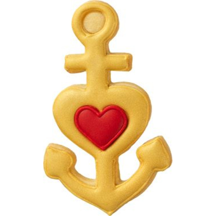 Форма для печива у вигляді серця з якорем, 10 см, RBV Birkmann
