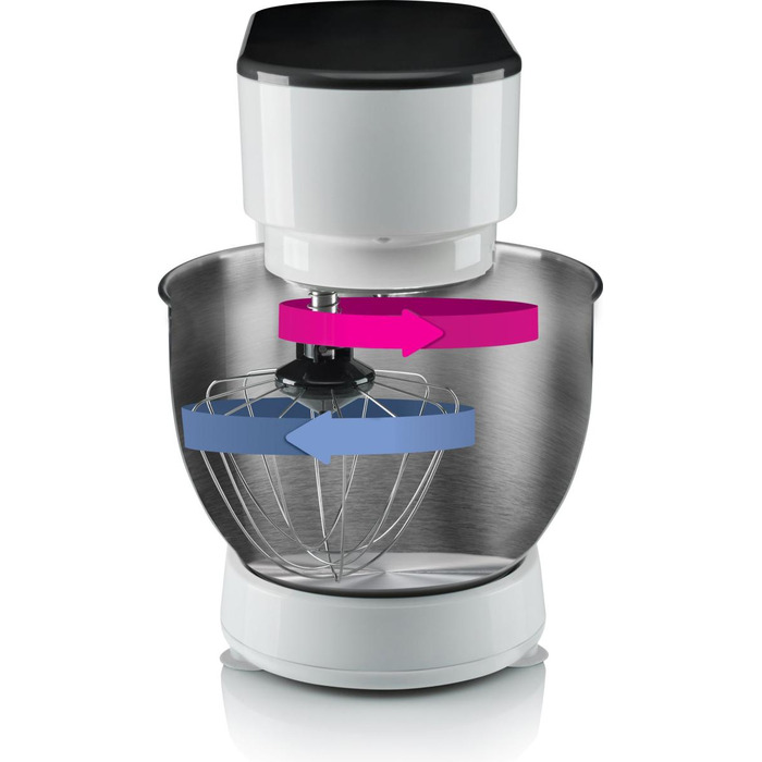 Gorenje Кухонная машина 600Вт, чаша-металл, корпус-пластик, насадок-3, белый