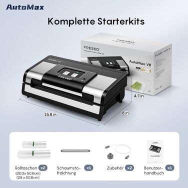 Вакуумный упаковщик из нержавеющей стали 18 л/мин 140 Вт Fresko