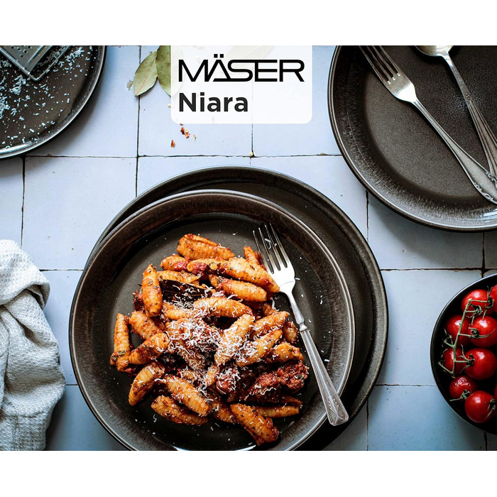 Набор посуды на 6 персон, 18 предметов, серый Niara MÄSER