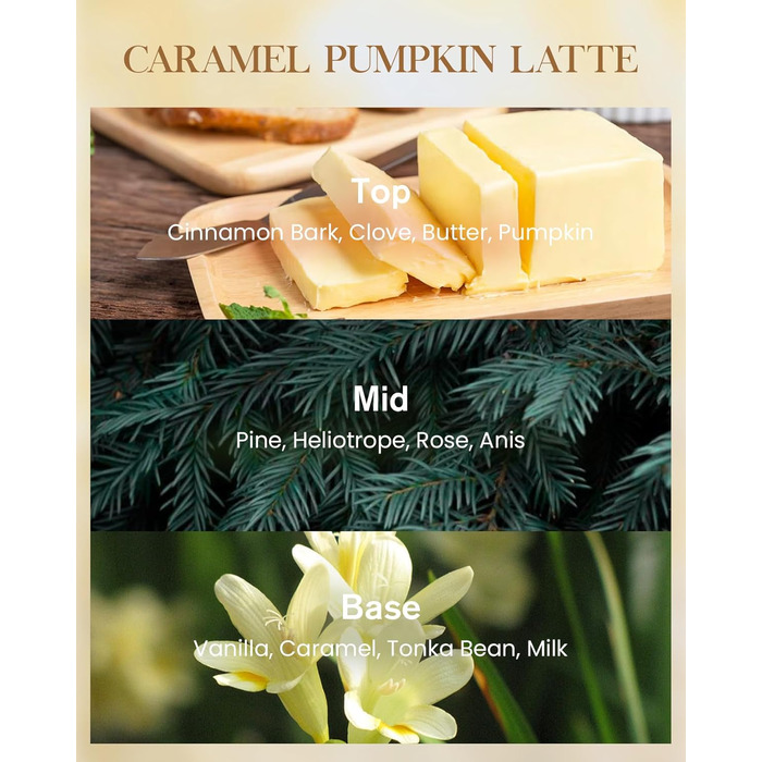 Ароматична свічка M&SENSE надзвичайно велика, час горіння 150 годин, натуральна ароматерапевтична свічка з 3 гнітами, сильний аромат, тривале горіння, подарункова свічка та прикраса для дому, подарунки для жінок (990 г, карамельний гарбуз)