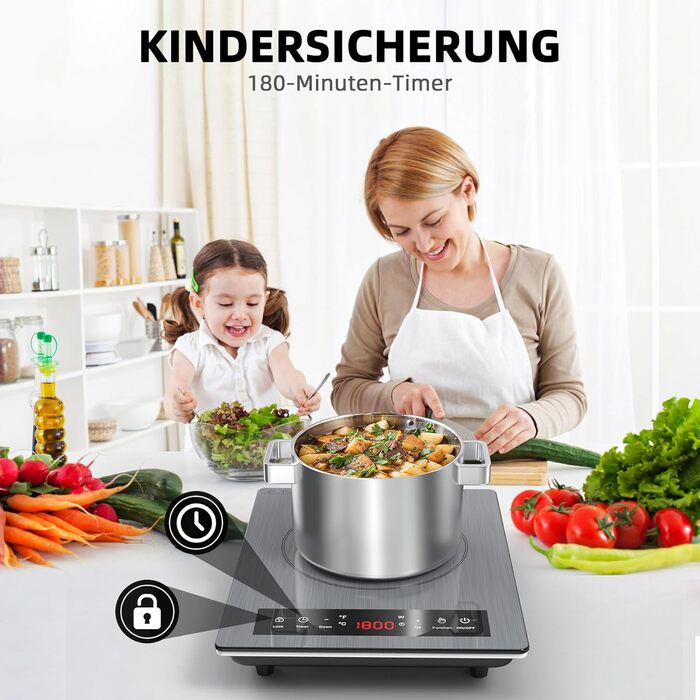 Індукційна варильна поверхня на 1 конфорки 1800 Вт VBGK