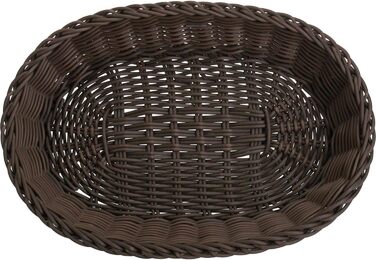 Багатоцільовий кошик, підходить для готелів і громадського харчування, овальний, приблизно 32 x 23 x 7 см, коричневий Saleen