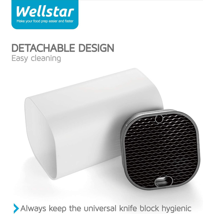 Ножовий блок на 16-18 ножів, білий WELLSTAR