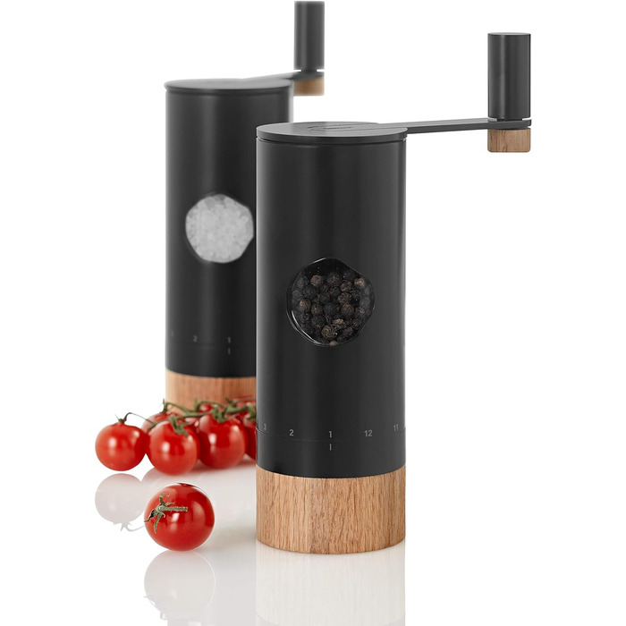 Млин для перцю та солі 20 см, чорний PowerMill AdHoc