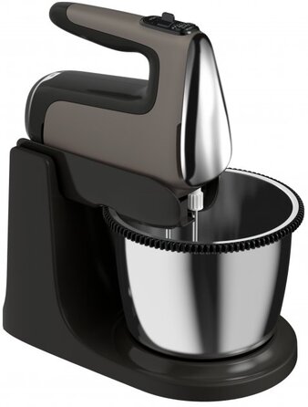 Tefal Міксер стаціонарний Powermix Silence 600Вт, насадки-4, чаша-метал, 2,5л, турборежим, сіро-чорний