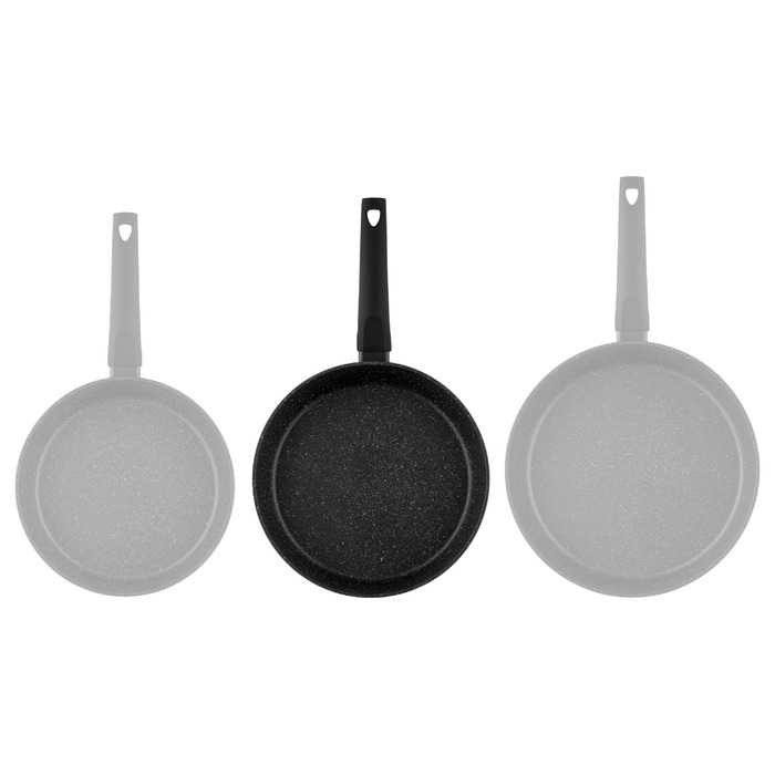 ARDESTO Сковорода глибока з кришкою Gemini Gourmet Viareggio, 26см, алюміній, чорний