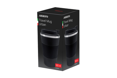 ARDESTO Термокухоль Urban 500 мл, чорний, нержавіюча сталь