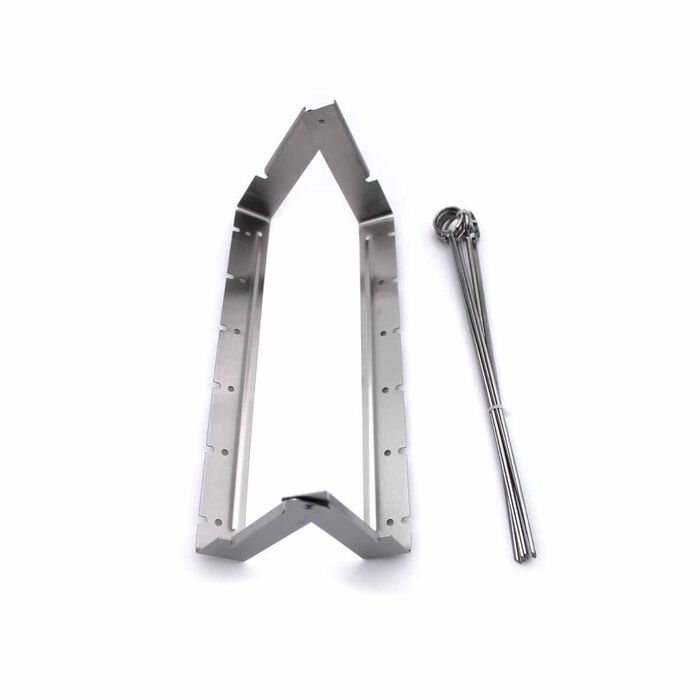 Набір з 6 шампурів 30 см на складаній підставці Santos