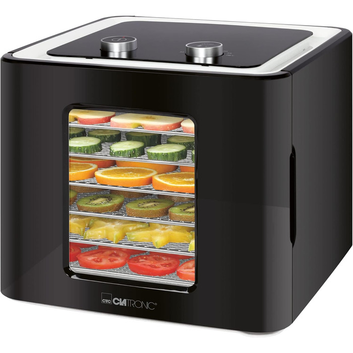 Дегідратор на 6 полиць, 450 Вт, чорний Clatronic