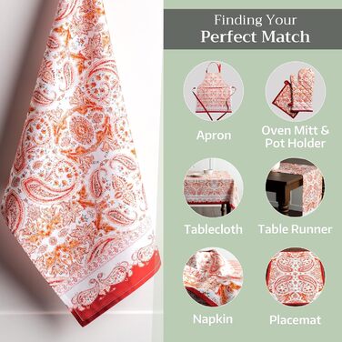 Набір із 3 багатоцільових кухонних рушників Барних рушників День подяки/Різдво (50 см x 70 см) (02 - Схід, 50 x 70 см (Набір із 3 шт.)), 39 Hermine Noel