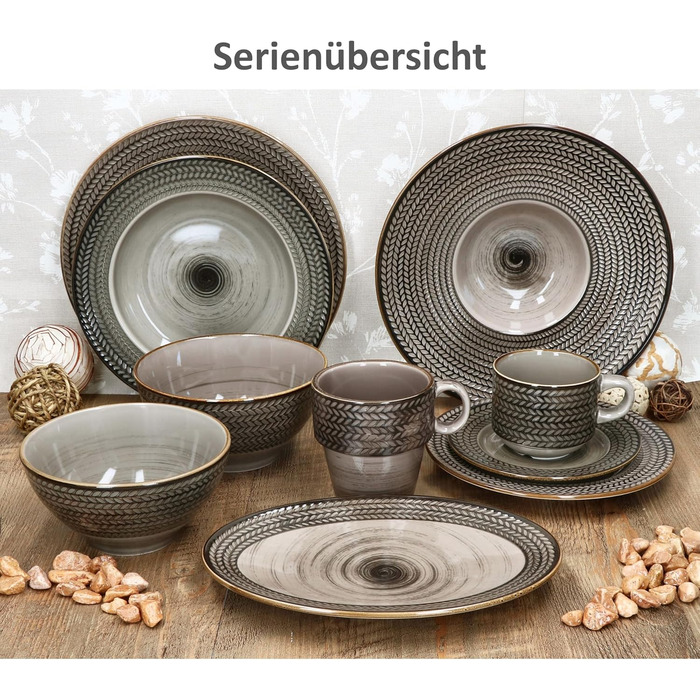 Набір із 6 тарілок для пасти 26 см MÄSER