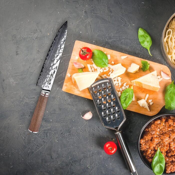 Ніж кухарський 20 см, дамаська сталь Wakoli