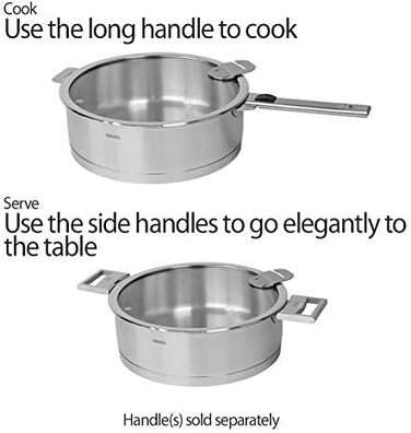 Сотейник 4,5л, сріблястий Strate Cristel