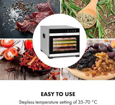 Дегідратор на 6 полиць, 650 Вт Flavour Dry Klarstein