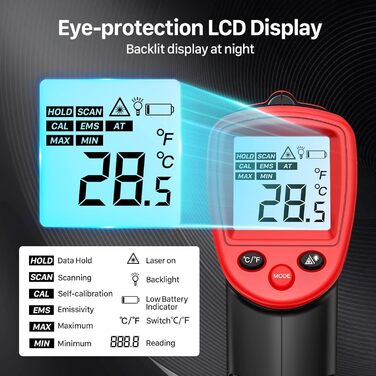 Інфрачервоний термометр 50 C-600 C eventek