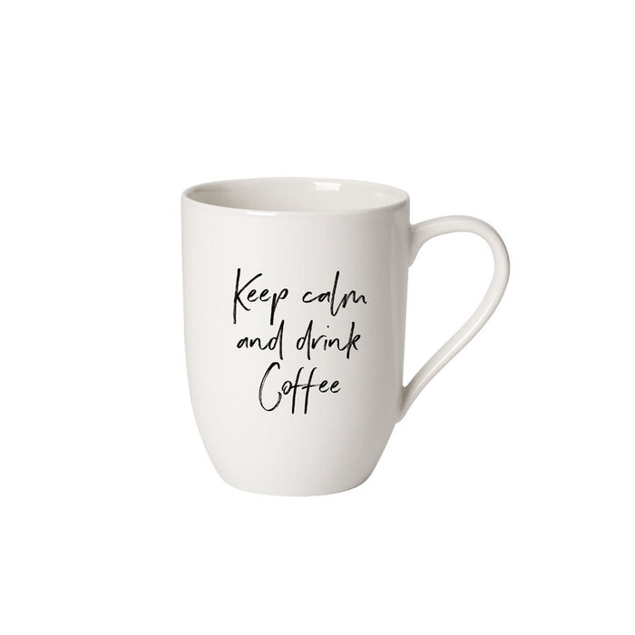Чашка 340 мл "Keep calm and drink coffee" біла Statement Villeroy & Boch