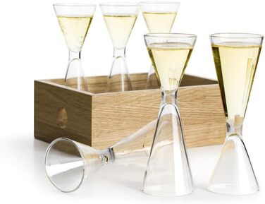 Набір двосторонніх чарок 20-40 мл в дерев'яному боксі, 7 предметів Nature Sagaform