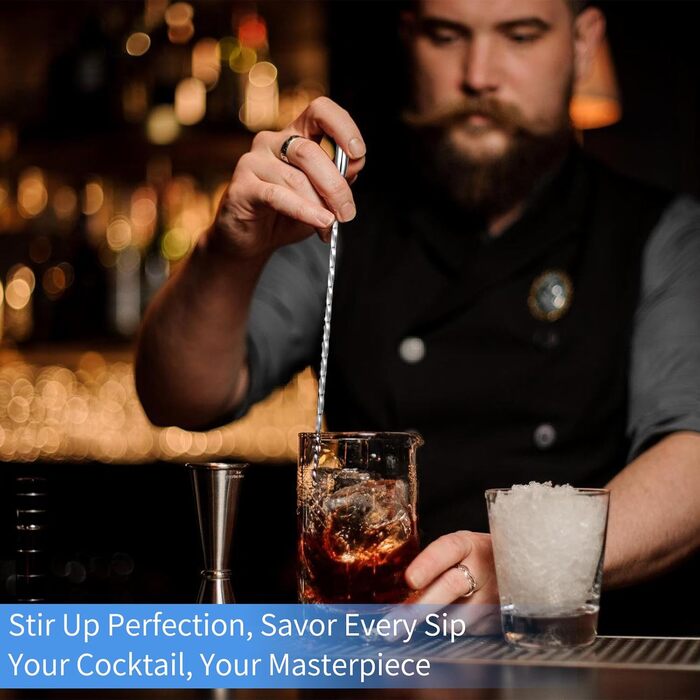 Набір із 4 барних ложок 25 см, нержавіюча сталь KITDAHOM