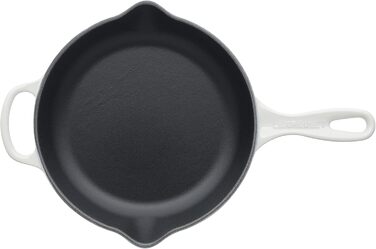 Чавунна сковорода LE CREUSET Signature, кругла, Ø. Для всіх типів плит, вкл. підходить для індукції, 1,93 кг, гранатовий, 20182239490422 (безе, 23 см)