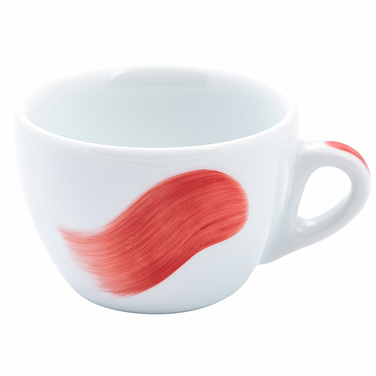 35185 Чашка cappuccino 180 мл Red 'Verona Millecolori Hand Painted Brush stroke A with handle'