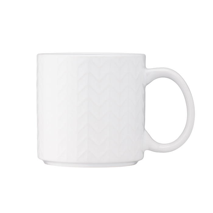 ARDESTO Чашка Francesca, 360 мл, біла, кераміка