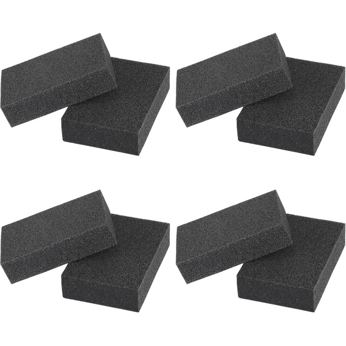 Набір губок для миття посуду 8 шт. 10 x 6,7 x 2,5 см чорний Sanrolax