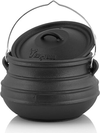 Барбекю-Toro Potjie l Чавунний казан відьми (Potjie 3 (приблизно 8 літрів), ) Чавунна каструля l Південноафриканська голландська піч (Potjie 1 (env. 3 літри), без ніжок)