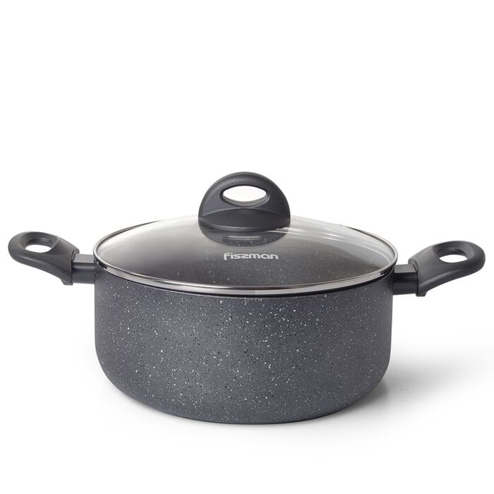 Каструля зі скляною кришкою 26 см 5,5 л MOON STONE Fissman