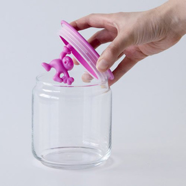 Ємність для зберігання 0,7 л прозора / рожева Gianni Alessi